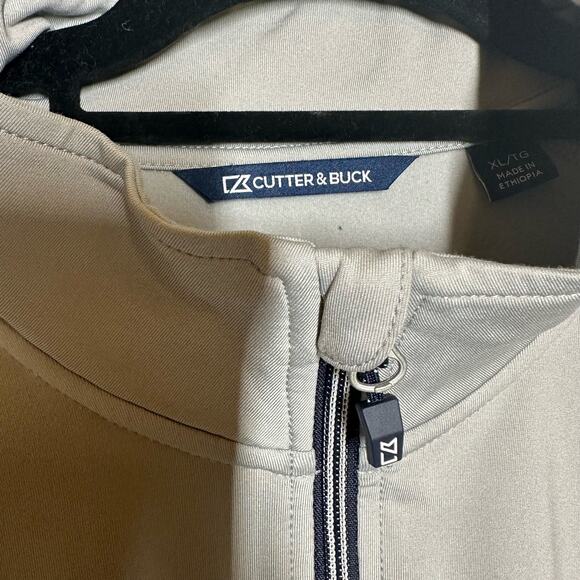 Cutter and Buck Gray Long Sleeve Golf 3/4 Zip Pullover Sz XL - Picture 3 of 11